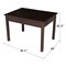 International Concepts Rectangle Table with Lift Up Top For Storage, 24 in W, 33.1 in L, 22.2 in H, Wood, Rich Mocha JT15-2532L - alternate 2